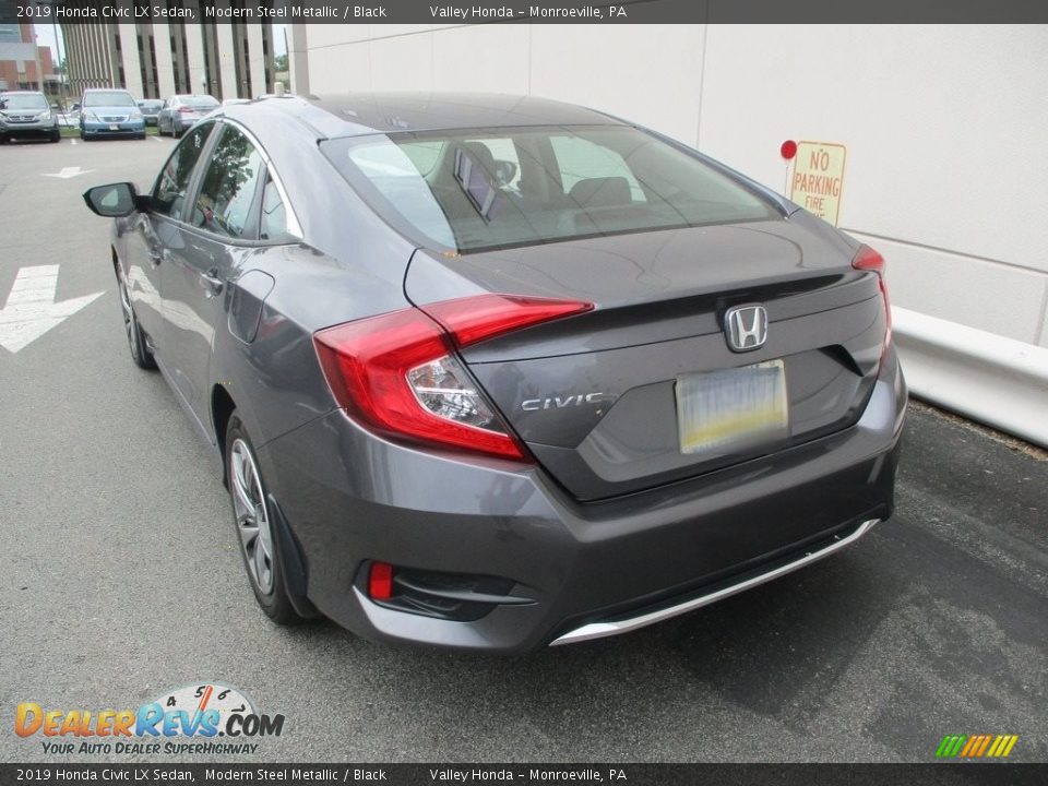 2019 Honda Civic LX Sedan Modern Steel Metallic / Black Photo #3