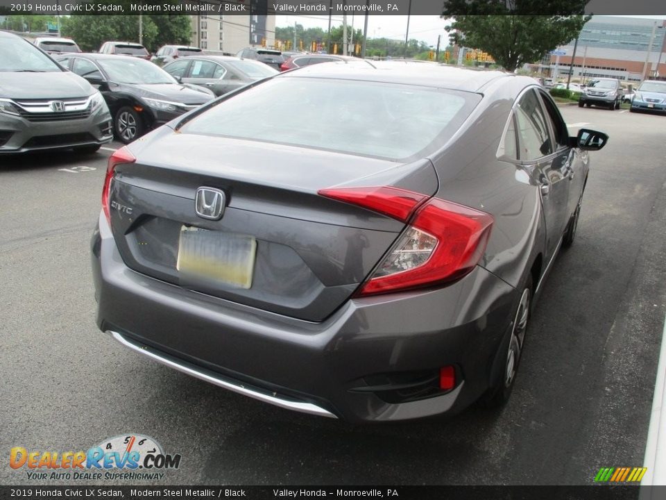 2019 Honda Civic LX Sedan Modern Steel Metallic / Black Photo #5