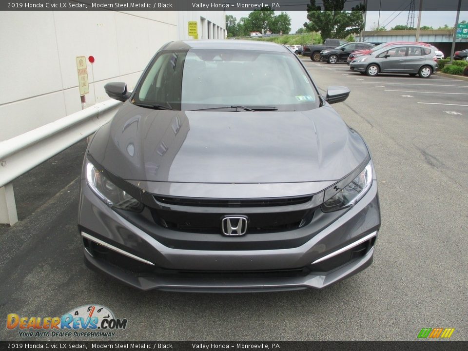 2019 Honda Civic LX Sedan Modern Steel Metallic / Black Photo #8