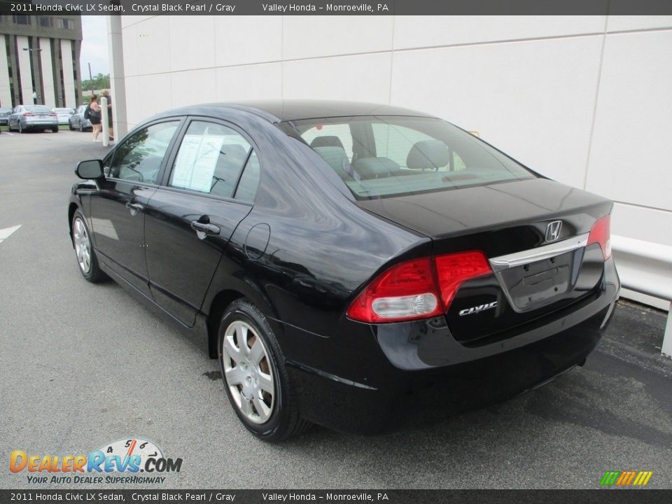 2011 Honda Civic LX Sedan Crystal Black Pearl / Gray Photo #3