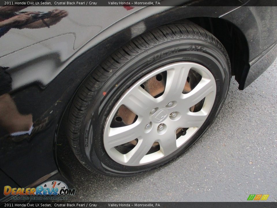 2011 Honda Civic LX Sedan Crystal Black Pearl / Gray Photo #6