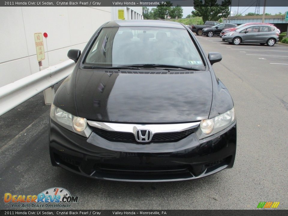 2011 Honda Civic LX Sedan Crystal Black Pearl / Gray Photo #8