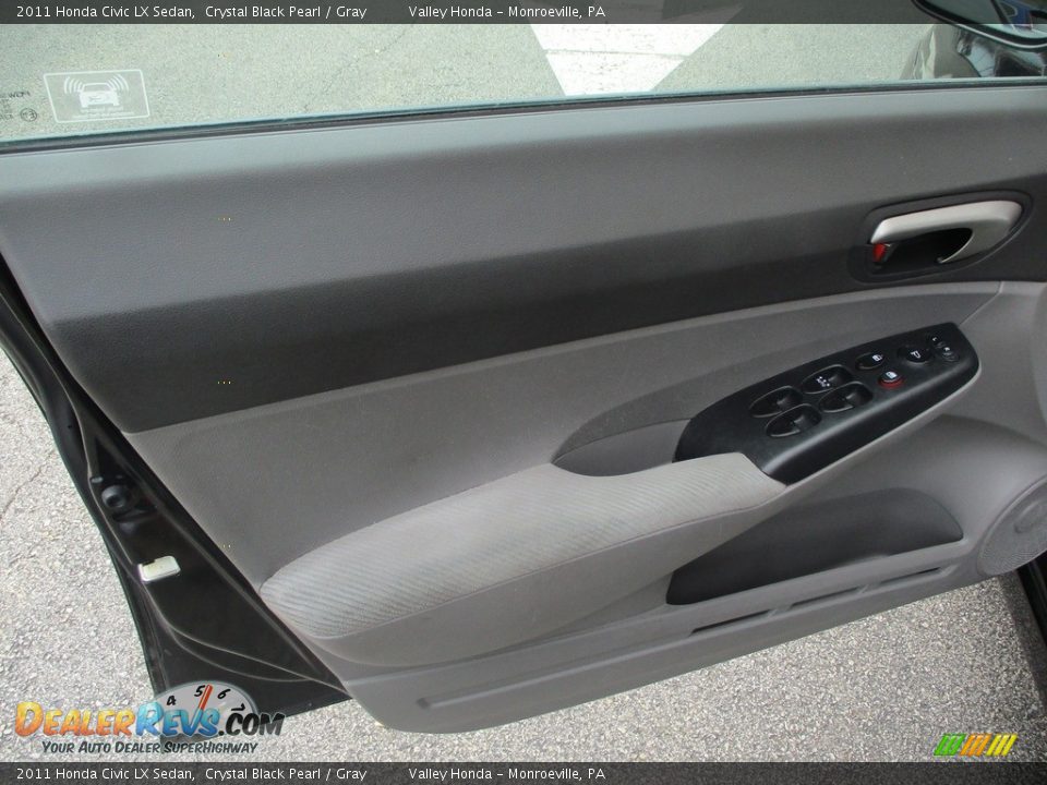 2011 Honda Civic LX Sedan Crystal Black Pearl / Gray Photo #10