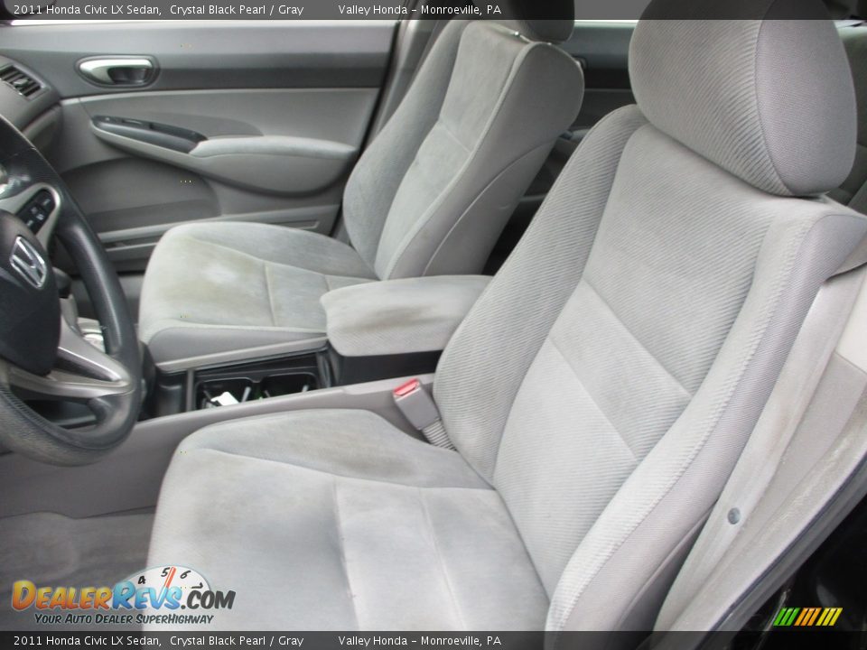 2011 Honda Civic LX Sedan Crystal Black Pearl / Gray Photo #11