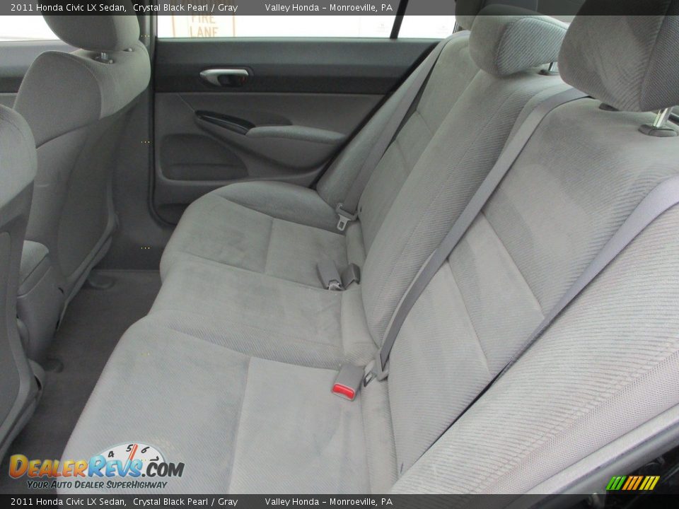 2011 Honda Civic LX Sedan Crystal Black Pearl / Gray Photo #12