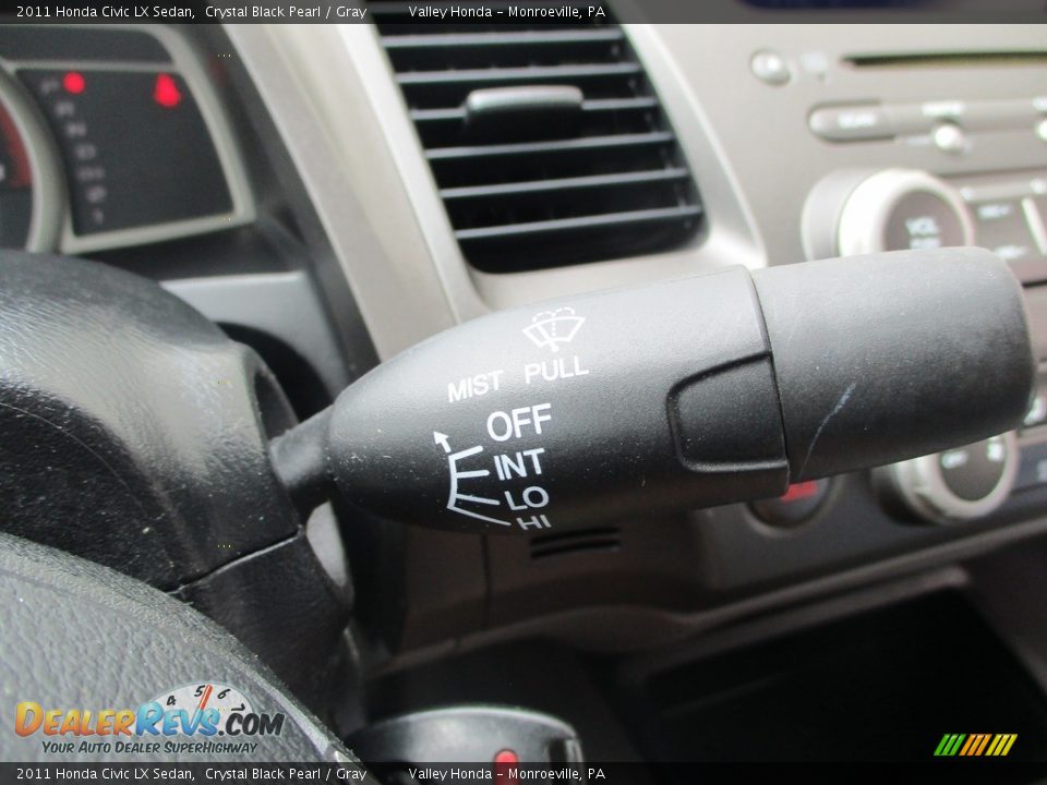 2011 Honda Civic LX Sedan Crystal Black Pearl / Gray Photo #16