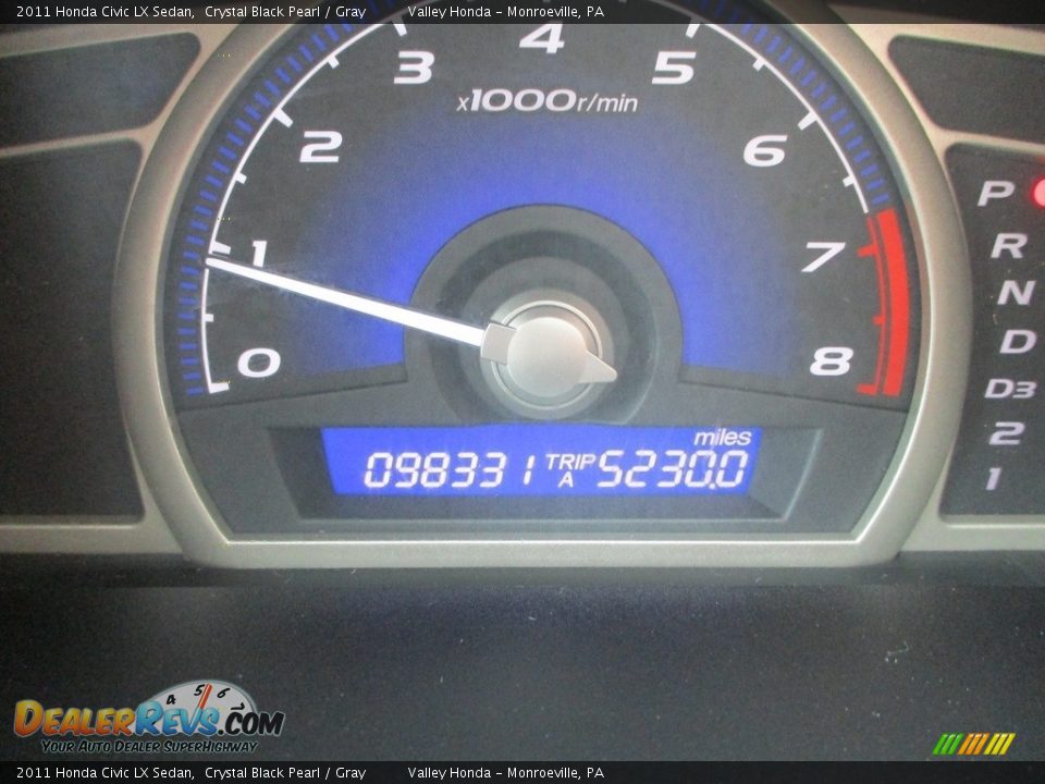 2011 Honda Civic LX Sedan Crystal Black Pearl / Gray Photo #20