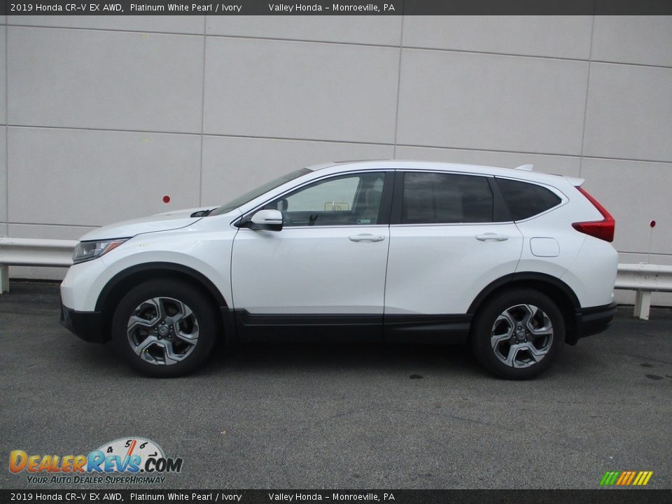 2019 Honda CR-V EX AWD Platinum White Pearl / Ivory Photo #2