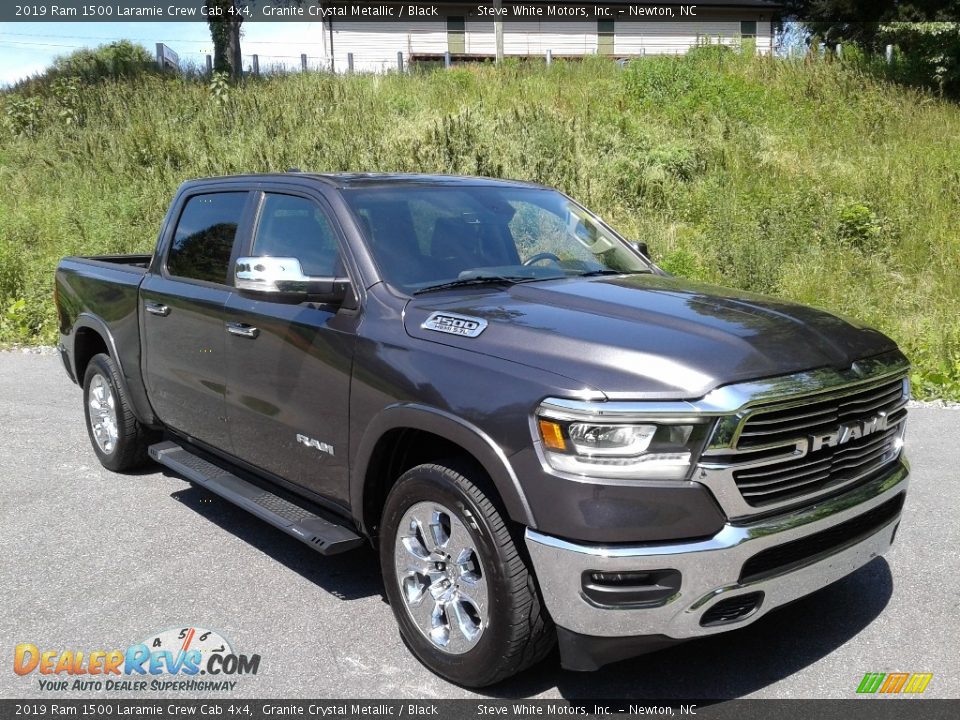 2019 Ram 1500 Laramie Crew Cab 4x4 Granite Crystal Metallic / Black Photo #5