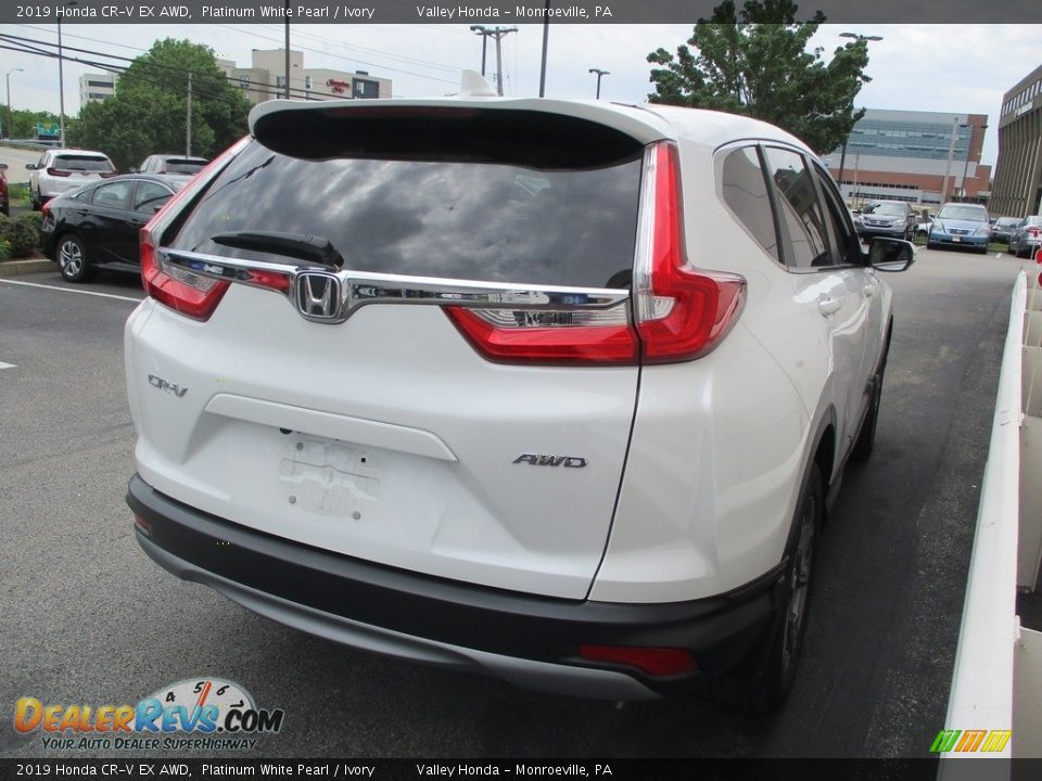 2019 Honda CR-V EX AWD Platinum White Pearl / Ivory Photo #5