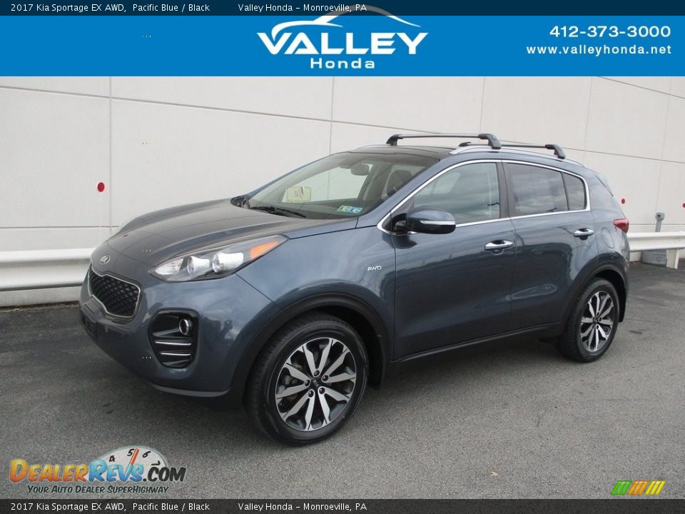 2017 Kia Sportage EX AWD Pacific Blue / Black Photo #1