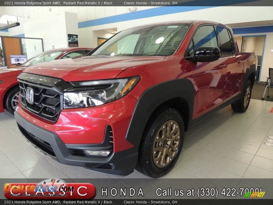 2021 Honda Ridgeline Sport AWD Radiant Red Metallic II / Black Photo #1