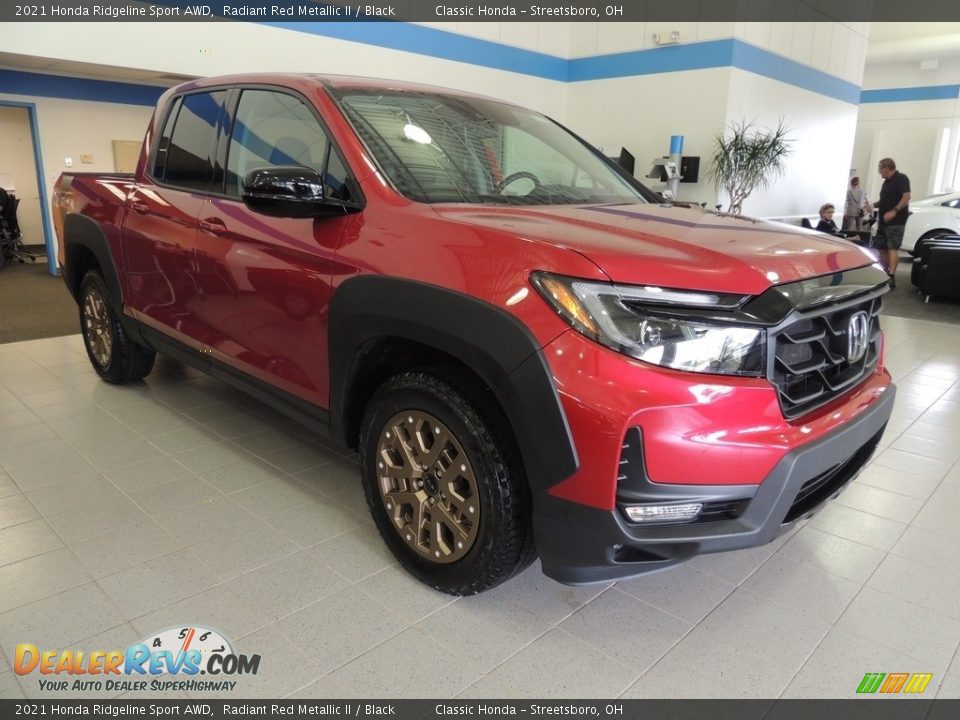 2021 Honda Ridgeline Sport AWD Radiant Red Metallic II / Black Photo #3