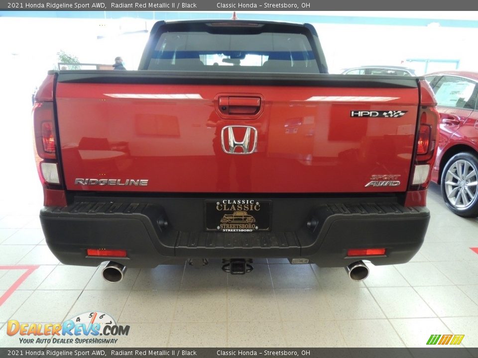 2021 Honda Ridgeline Sport AWD Radiant Red Metallic II / Black Photo #4