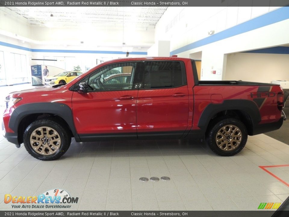 2021 Honda Ridgeline Sport AWD Radiant Red Metallic II / Black Photo #10