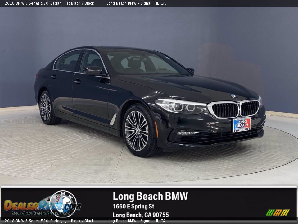 2018 BMW 5 Series 530i Sedan Jet Black / Black Photo #1