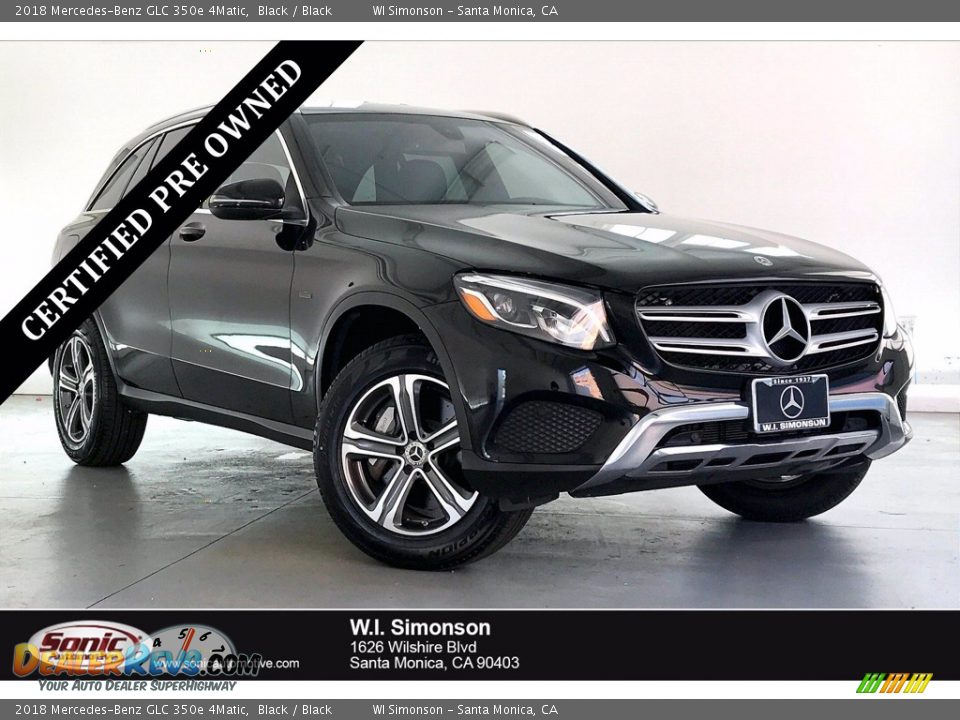 2018 Mercedes-Benz GLC 350e 4Matic Black / Black Photo #1