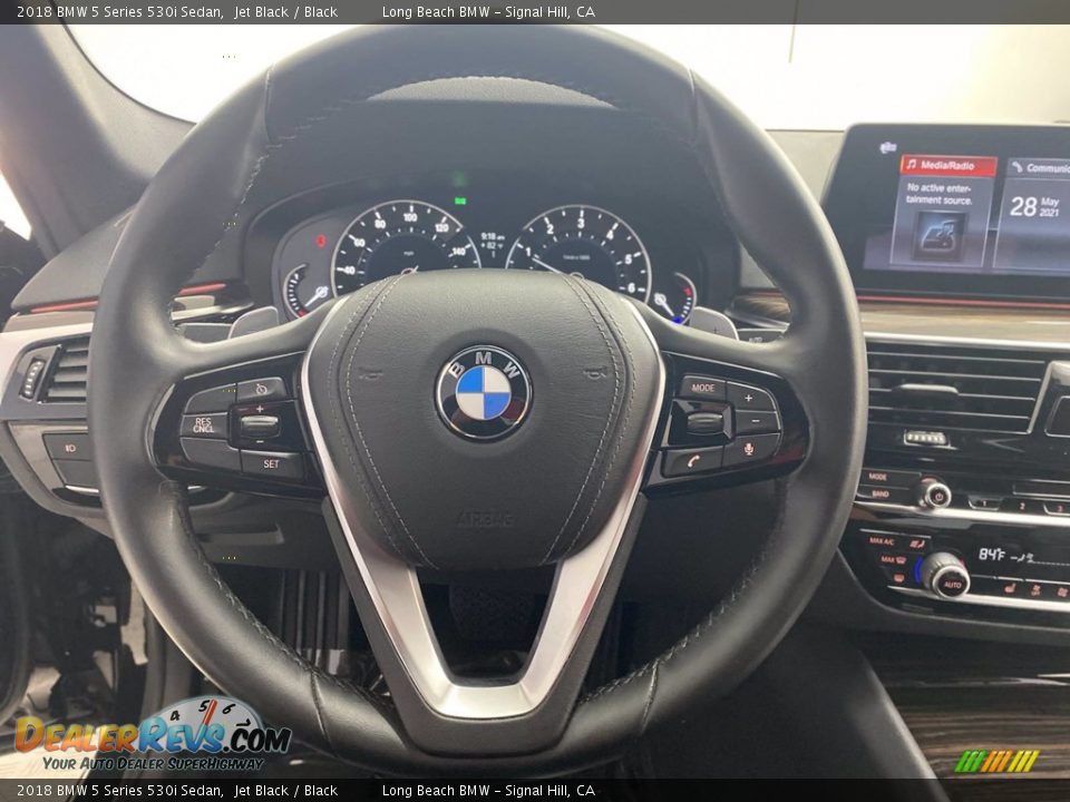 2018 BMW 5 Series 530i Sedan Jet Black / Black Photo #18