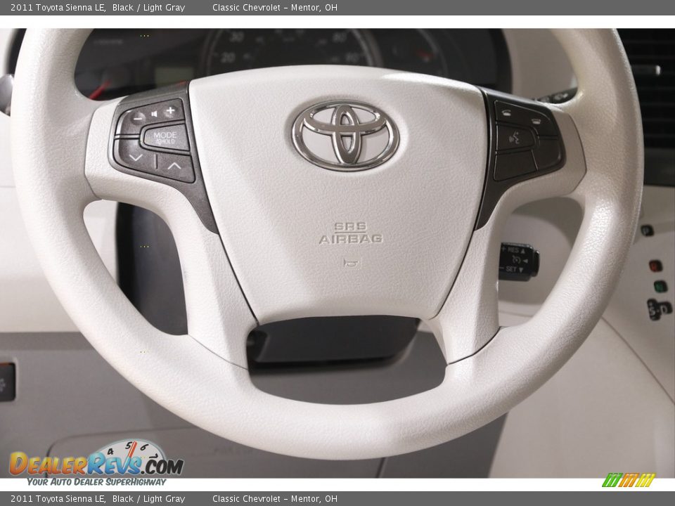 2011 Toyota Sienna LE Black / Light Gray Photo #7