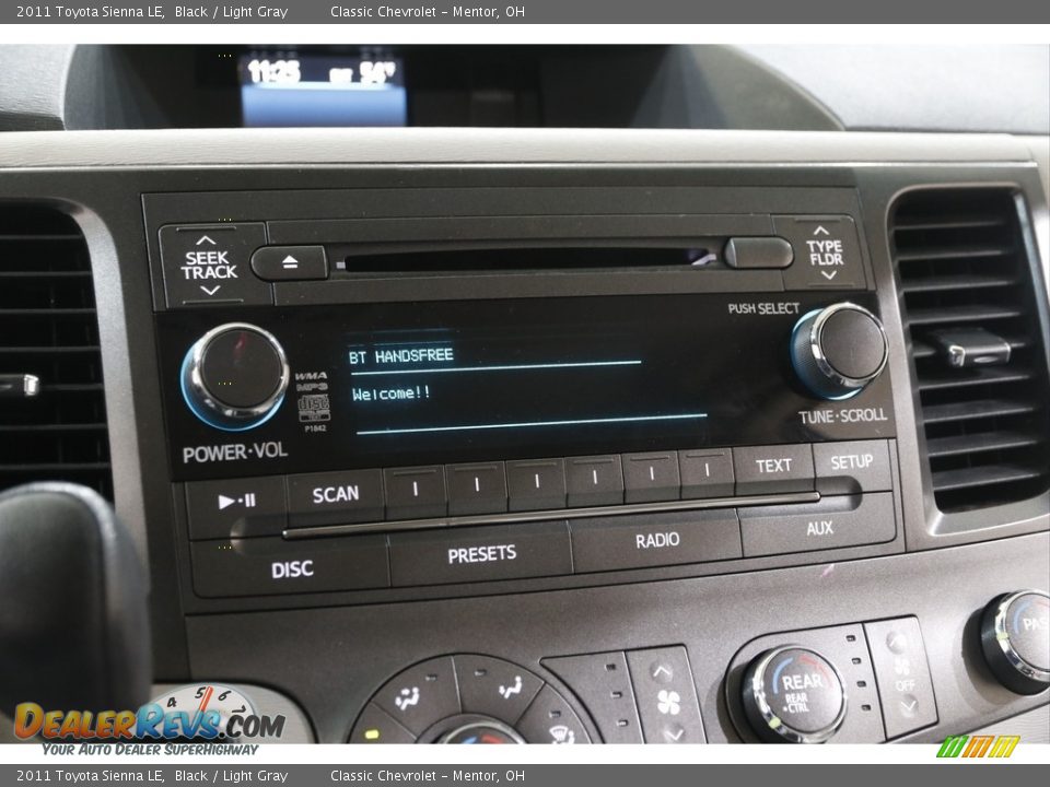 2011 Toyota Sienna LE Black / Light Gray Photo #14
