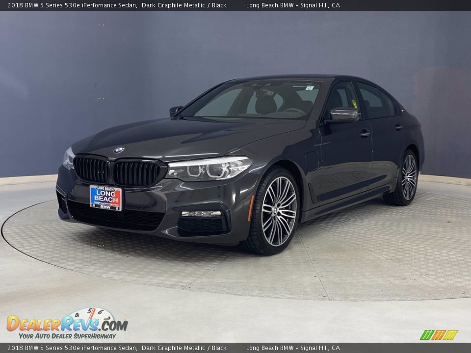 2018 BMW 5 Series 530e iPerfomance Sedan Dark Graphite Metallic / Black Photo #3