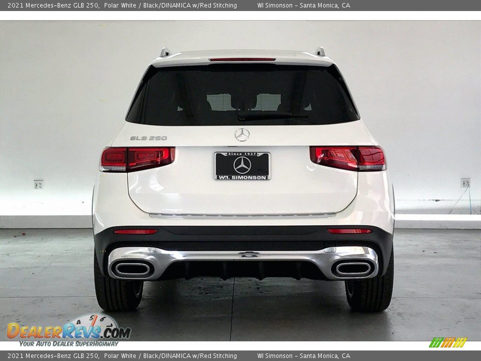 2021 Mercedes-Benz GLB 250 Polar White / Black/DINAMICA w/Red Stitching Photo #3