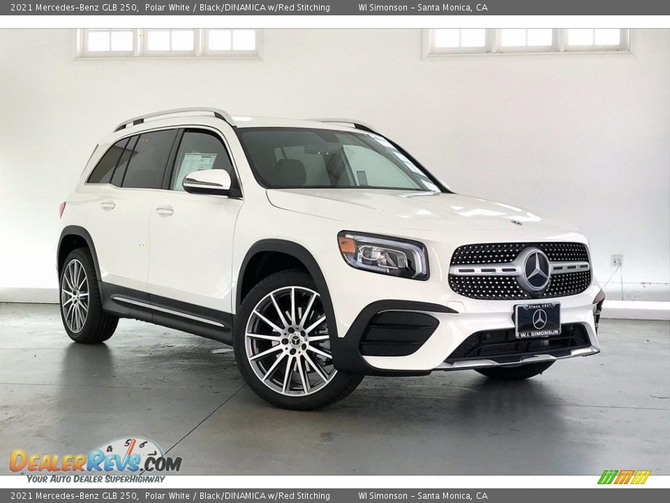 2021 Mercedes-Benz GLB 250 Polar White / Black/DINAMICA w/Red Stitching Photo #12