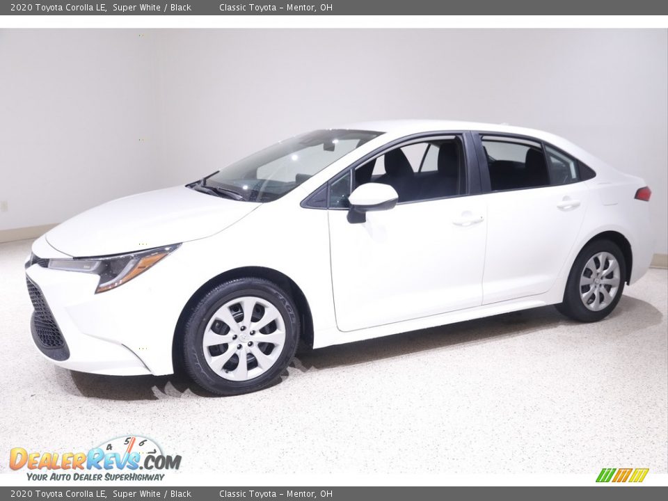 2020 Toyota Corolla LE Super White / Black Photo #3