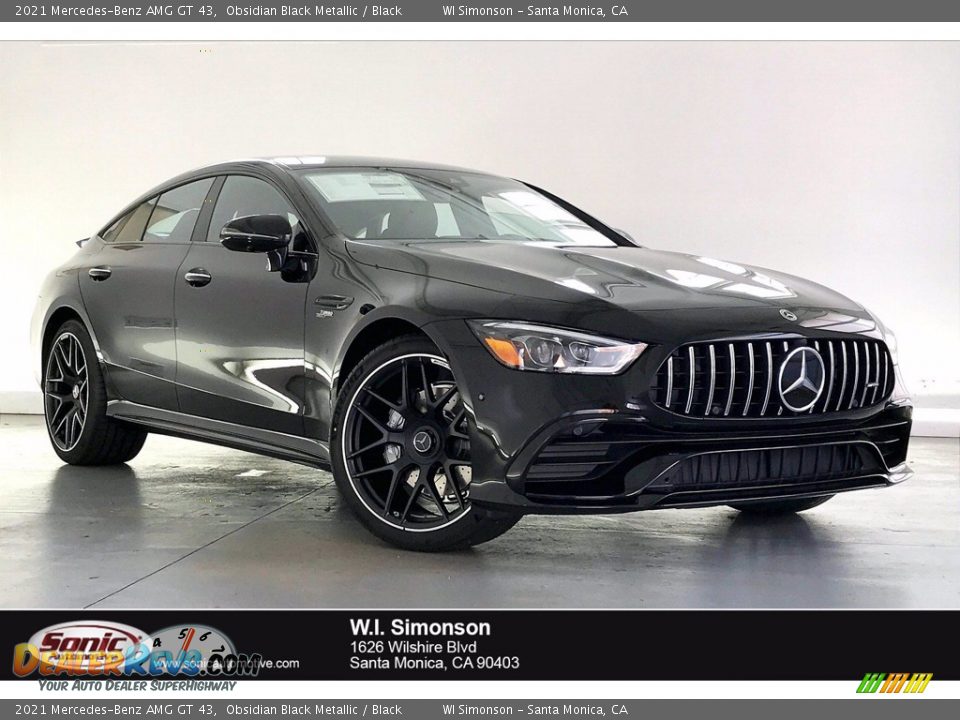 2021 Mercedes-Benz AMG GT 43 Obsidian Black Metallic / Black Photo #1