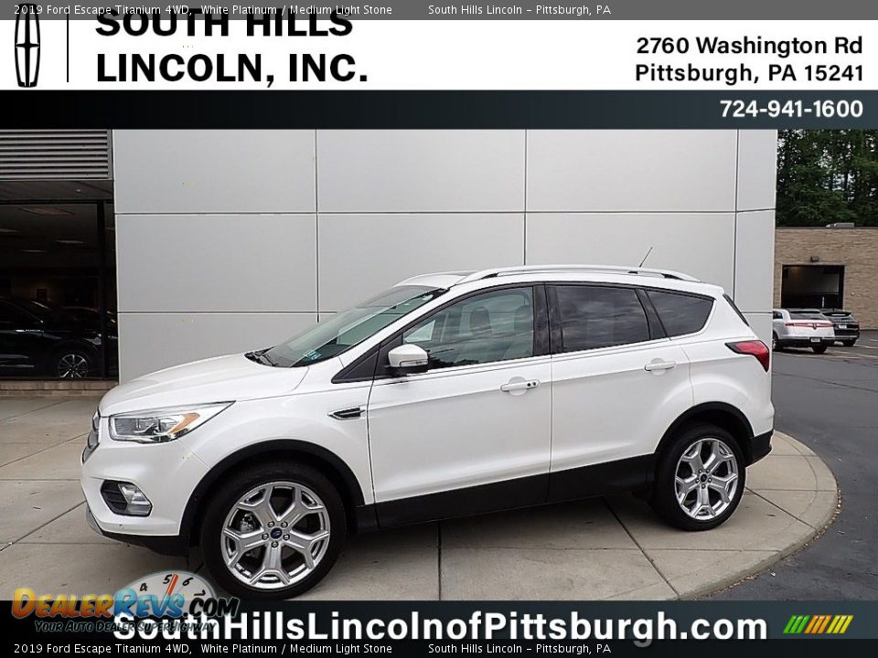 2019 Ford Escape Titanium 4WD White Platinum / Medium Light Stone Photo #1