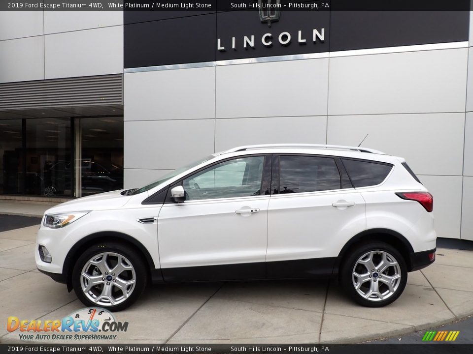 2019 Ford Escape Titanium 4WD White Platinum / Medium Light Stone Photo #2