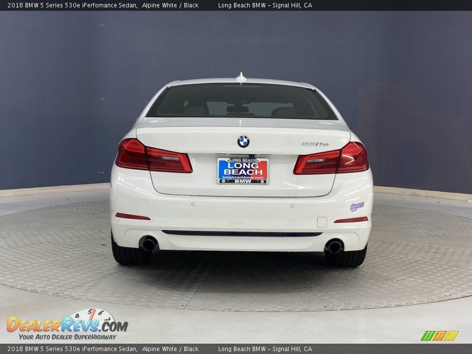 2018 BMW 5 Series 530e iPerfomance Sedan Alpine White / Black Photo #4