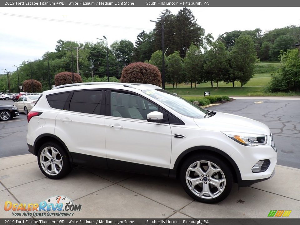 2019 Ford Escape Titanium 4WD White Platinum / Medium Light Stone Photo #7