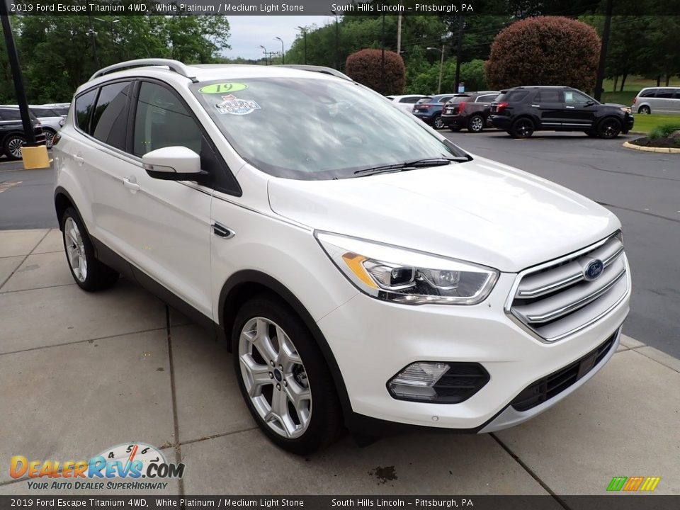 2019 Ford Escape Titanium 4WD White Platinum / Medium Light Stone Photo #8