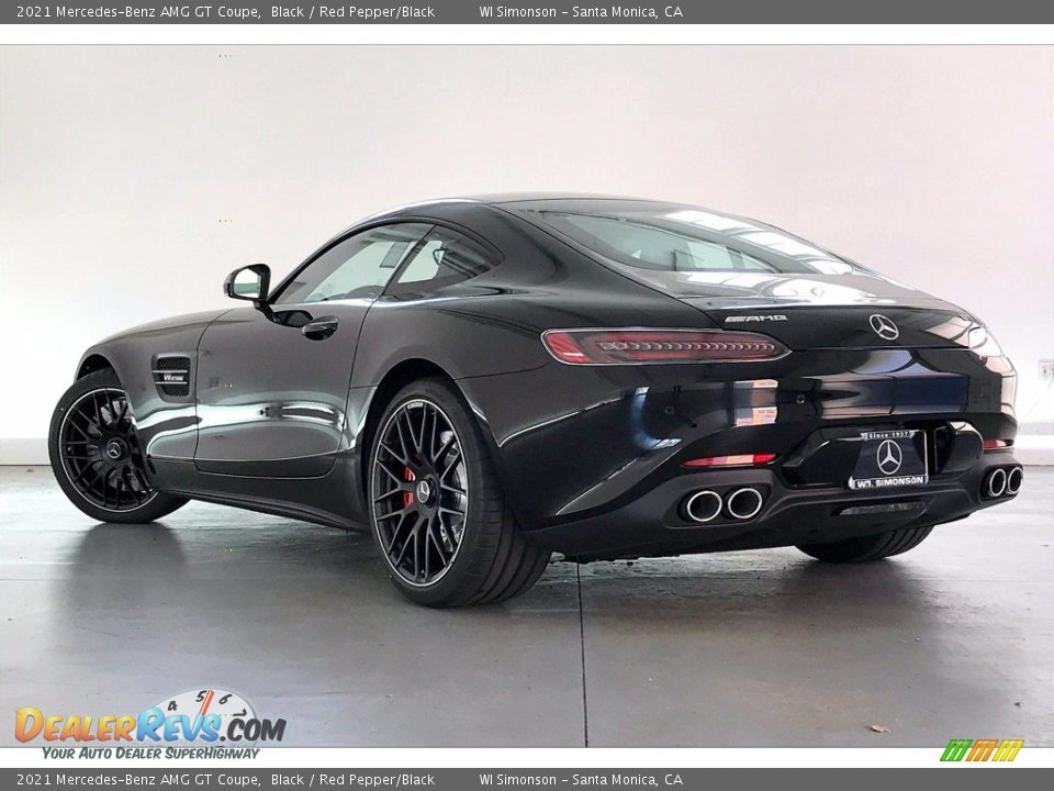 2021 Mercedes-Benz AMG GT Coupe Black / Red Pepper/Black Photo #2