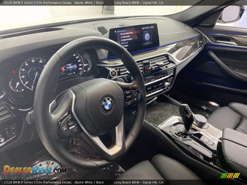 2018 BMW 5 Series 530e iPerfomance Sedan Alpine White / Black Photo #16