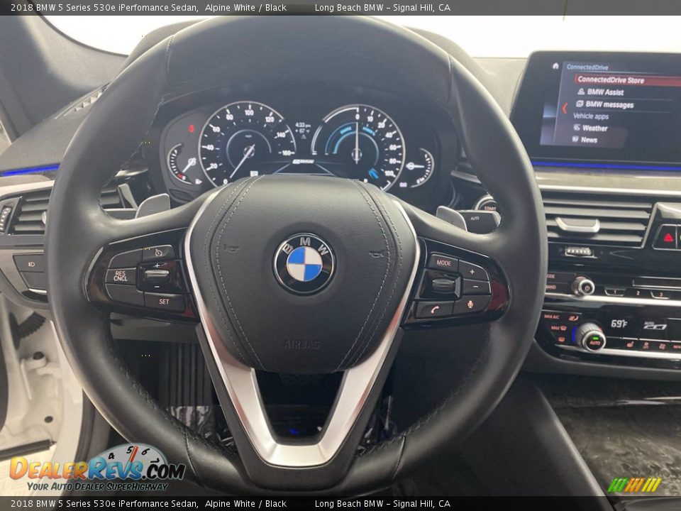 2018 BMW 5 Series 530e iPerfomance Sedan Alpine White / Black Photo #18