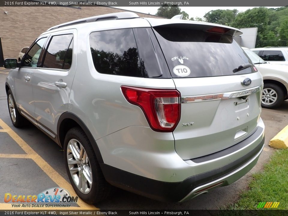 2016 Ford Explorer XLT 4WD Ingot Silver Metallic / Ebony Black Photo #2