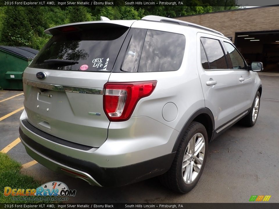 2016 Ford Explorer XLT 4WD Ingot Silver Metallic / Ebony Black Photo #4