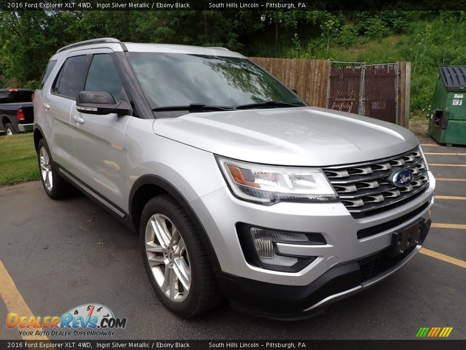 2016 Ford Explorer XLT 4WD Ingot Silver Metallic / Ebony Black Photo #5