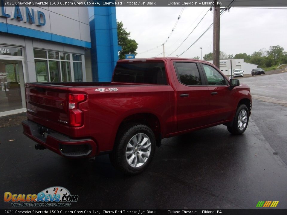 2021 Chevrolet Silverado 1500 Custom Crew Cab 4x4 Cherry Red Tintcoat / Jet Black Photo #3