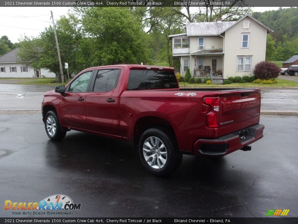 2021 Chevrolet Silverado 1500 Custom Crew Cab 4x4 Cherry Red Tintcoat / Jet Black Photo #5