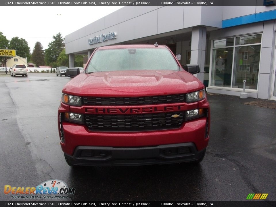 2021 Chevrolet Silverado 1500 Custom Crew Cab 4x4 Cherry Red Tintcoat / Jet Black Photo #8