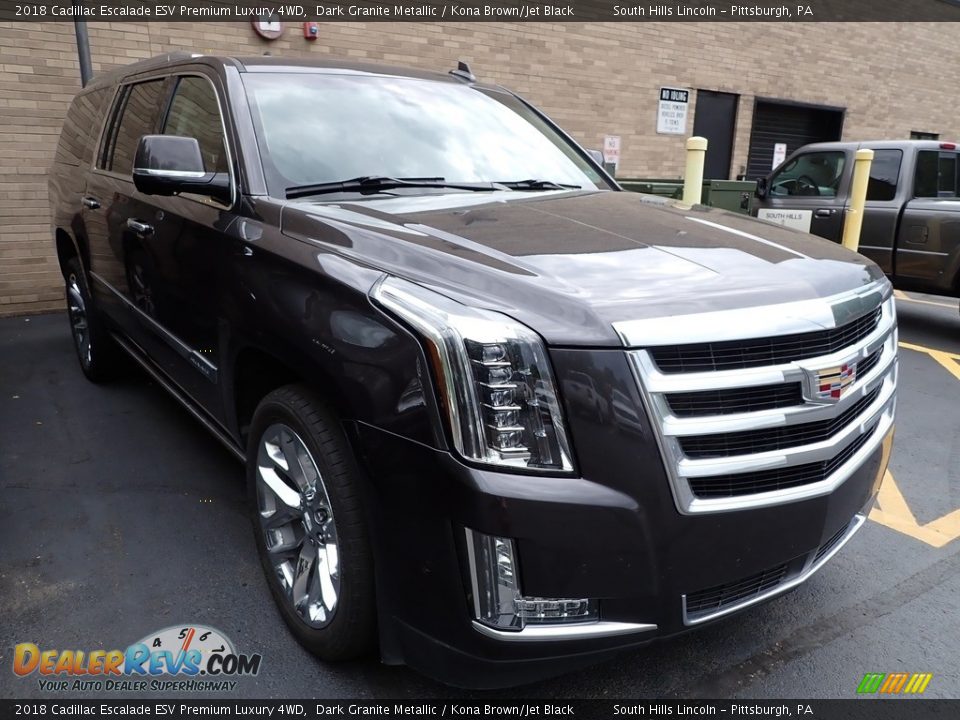 2018 Cadillac Escalade ESV Premium Luxury 4WD Dark Granite Metallic / Kona Brown/Jet Black Photo #4