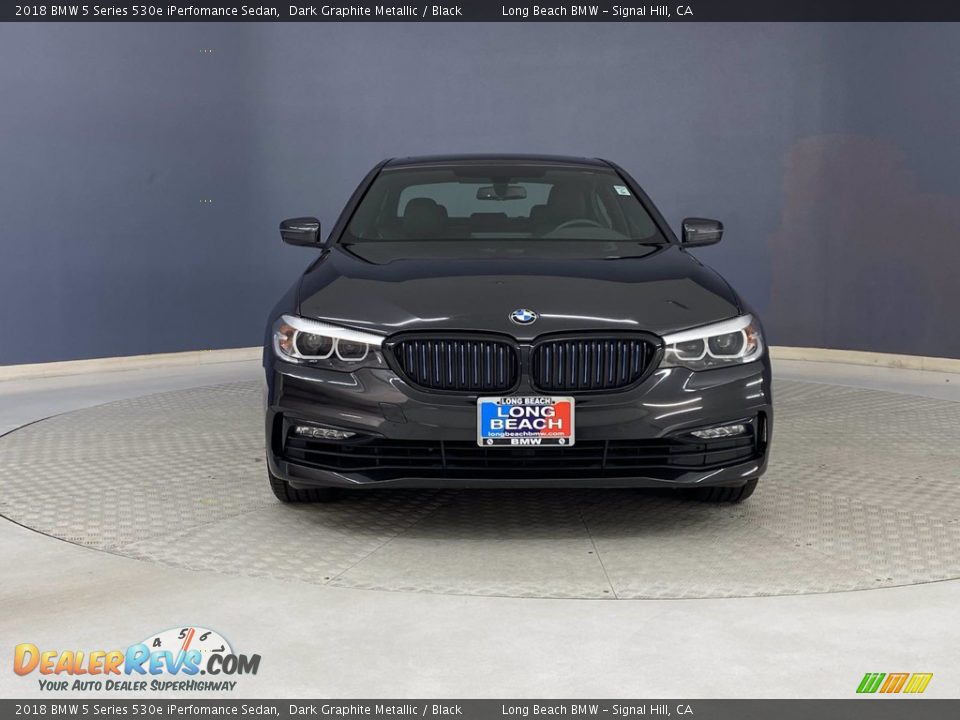 2018 BMW 5 Series 530e iPerfomance Sedan Dark Graphite Metallic / Black Photo #2