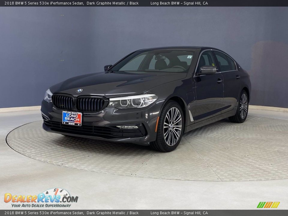 2018 BMW 5 Series 530e iPerfomance Sedan Dark Graphite Metallic / Black Photo #3
