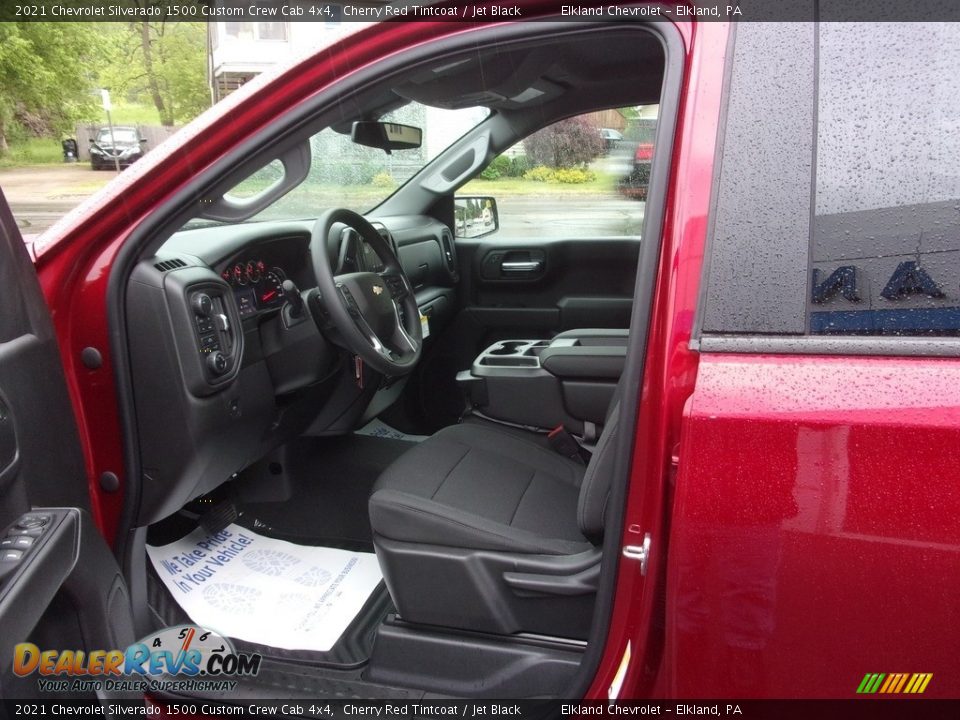 2021 Chevrolet Silverado 1500 Custom Crew Cab 4x4 Cherry Red Tintcoat / Jet Black Photo #12