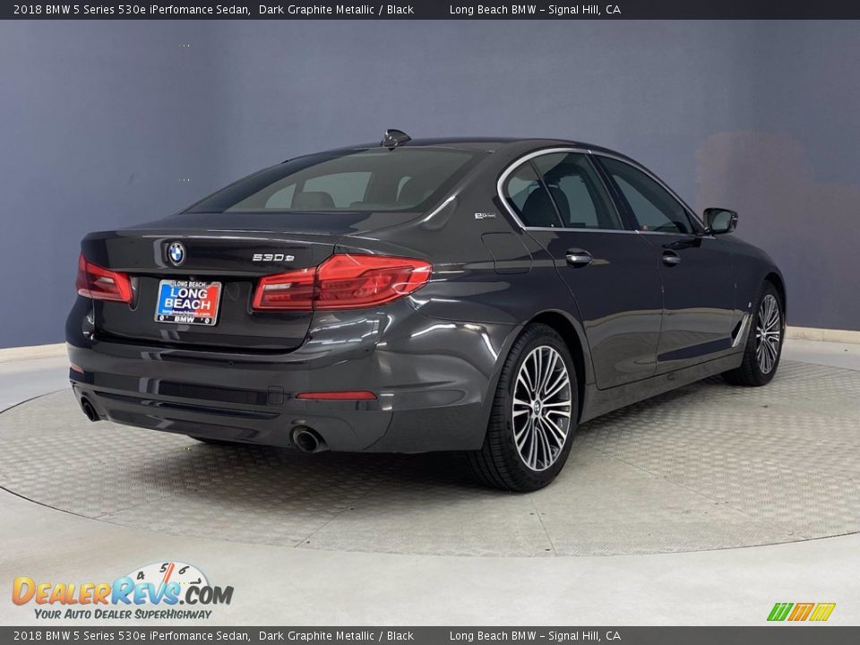 2018 BMW 5 Series 530e iPerfomance Sedan Dark Graphite Metallic / Black Photo #5