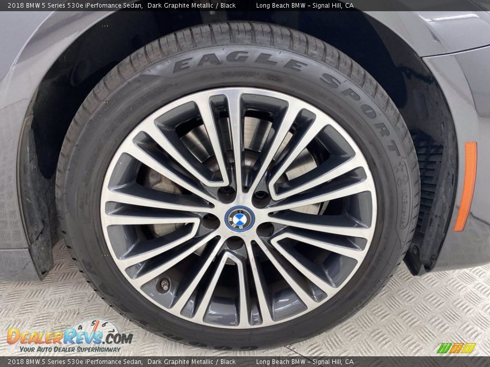 2018 BMW 5 Series 530e iPerfomance Sedan Dark Graphite Metallic / Black Photo #6