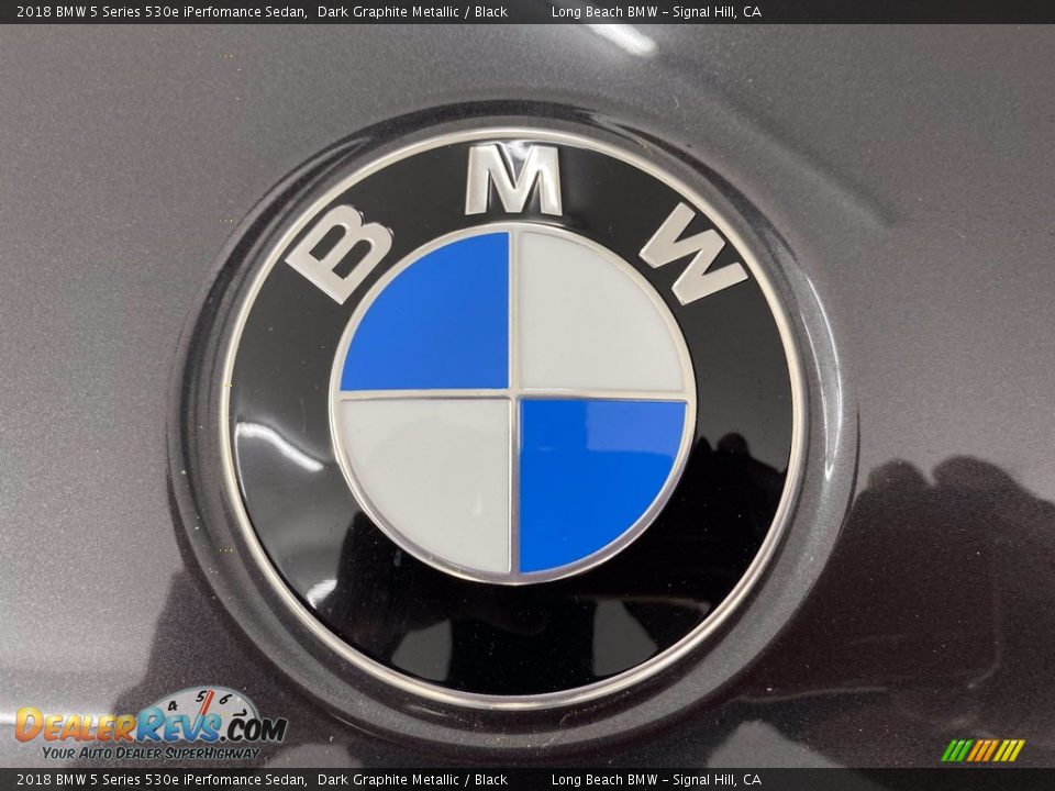 2018 BMW 5 Series 530e iPerfomance Sedan Dark Graphite Metallic / Black Photo #8